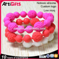 Bracelet de perle faisant des bracelets en gros faits sur commande de perle de silicone de mode pour des femmes